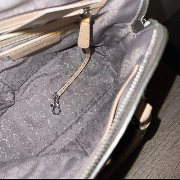 Michael Kors Metallic Brown Satchel with Cream Accents - Picture 4 of 8